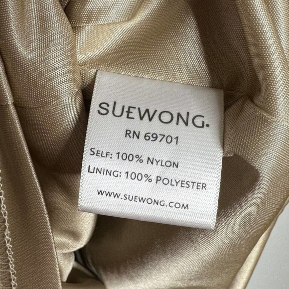 Vintage Sue Wong Nocturne Bodice Lace Cocktail Dress Women's Gold Size 6 - Picture 4 of 5